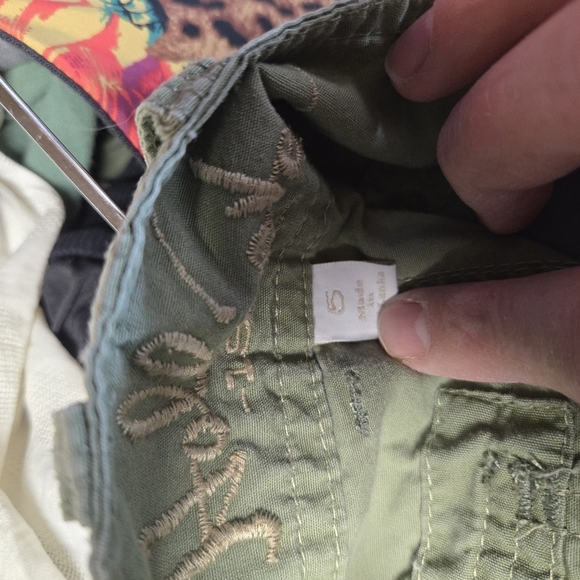 Vtg Y2k Hollister Low Rise Micro Mini Khaki Green Mini Skirt - Picture 3 of 9